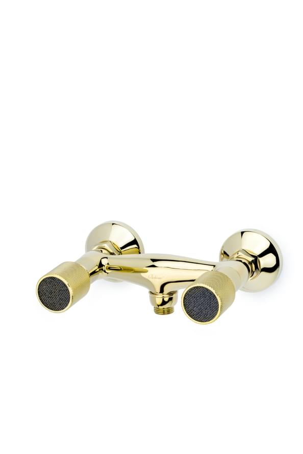 Плитка Boheme Royal Смеситель ROYAL CRISTAL BLACK для душа золото/черный  поверхность глянец