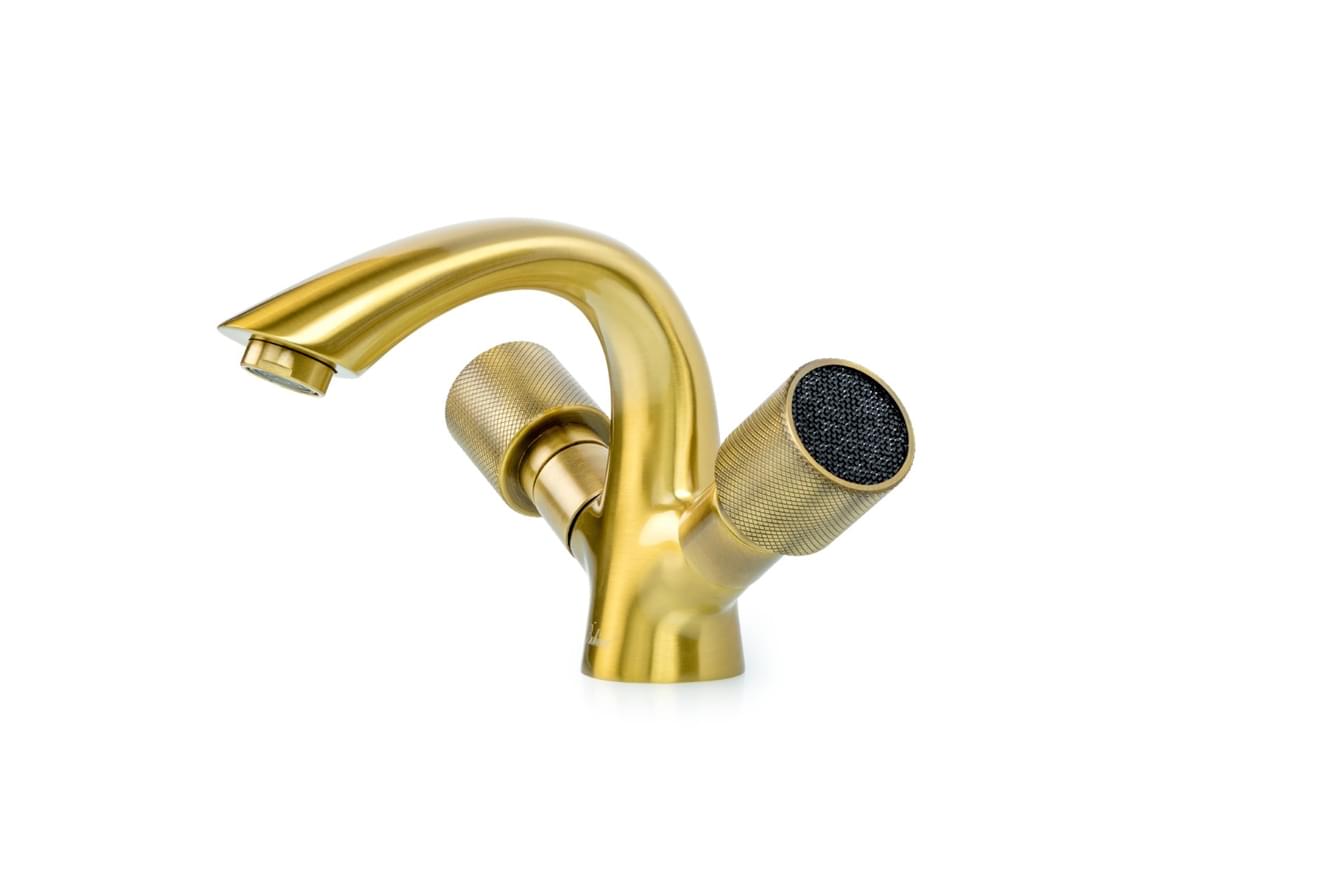 Плитка Boheme Royal Смеситель ROYAL CRISTAL BLACK для раковины бронза/черный  поверхность глянец