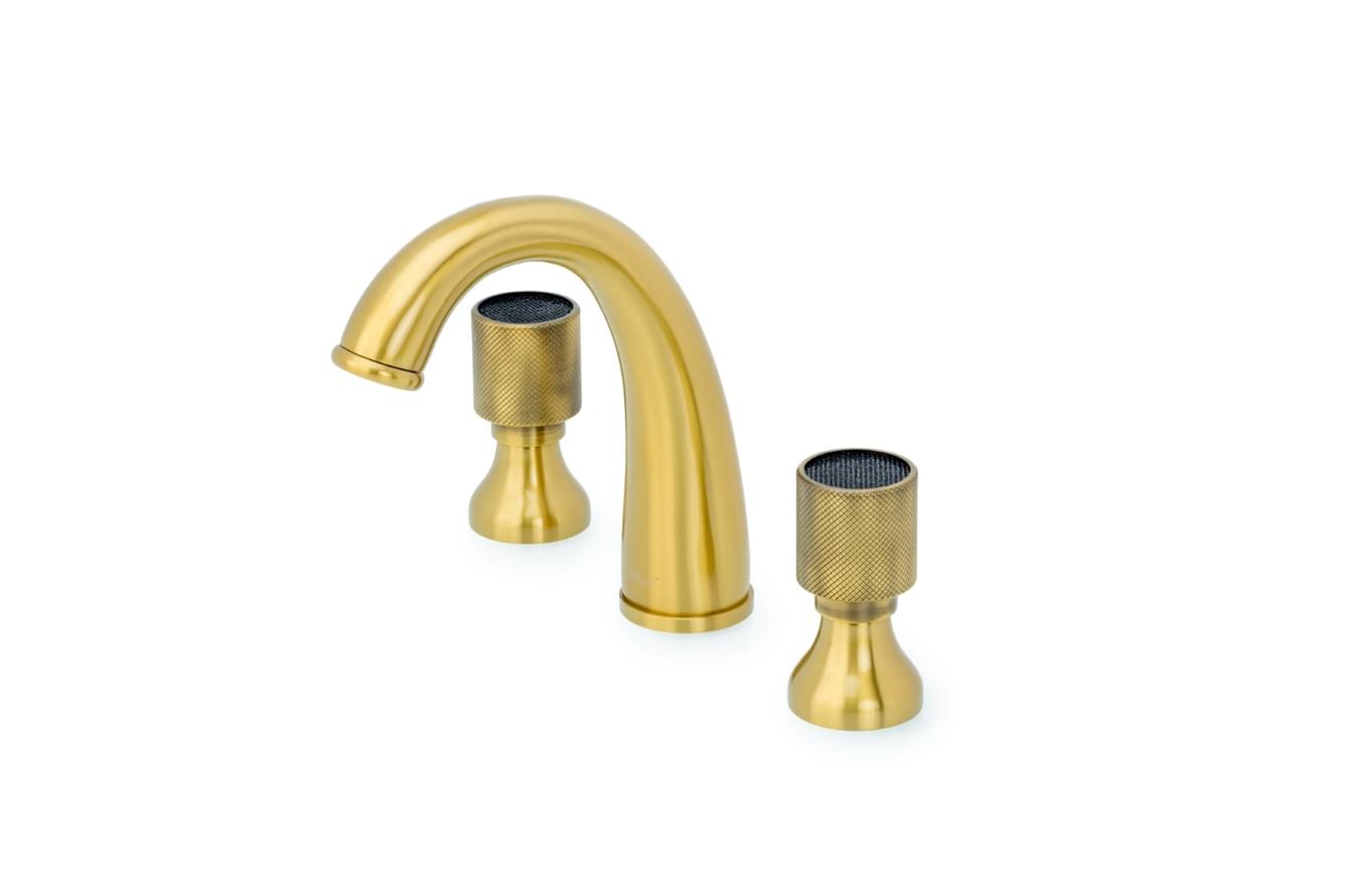 Плитка Boheme Royal Смеситель ROYAL CRISTAL BLACK для раковины на 3 отверстия бронза/черный  поверхность глянец