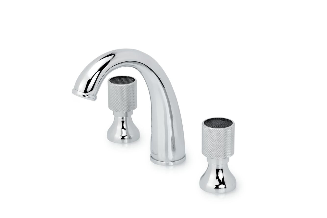 Плитка Boheme Royal Смеситель ROYAL CRISTAL BLACK для раковины на 3 отверстия хром/черный  поверхность глянец