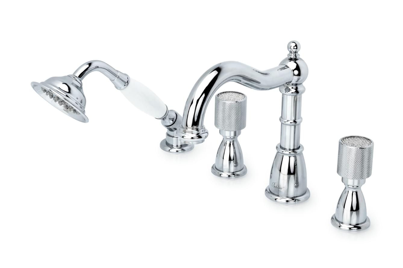 Плитка Boheme Royal Смеситель ROYAL CRISTAL на борт ванны хром  поверхность глянец