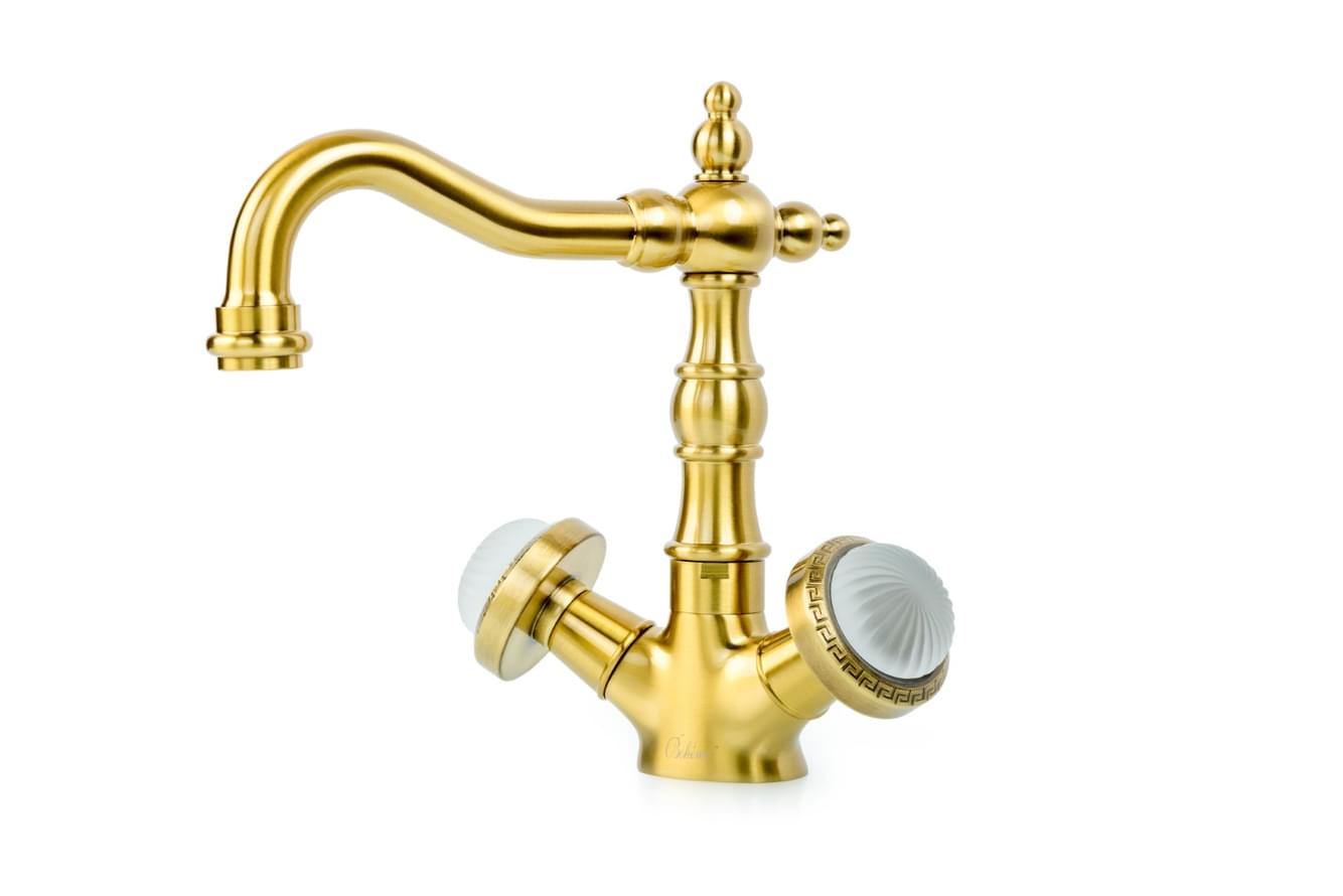 Плитка Boheme Satine Смеситель SATINE для раковины высокий бронза  поверхность глянец