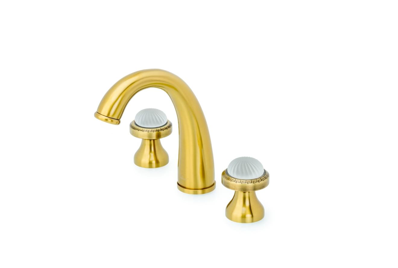 Плитка Boheme Satine Смеситель SATINE для раковины на 3 отверстия бронза  поверхность глянец