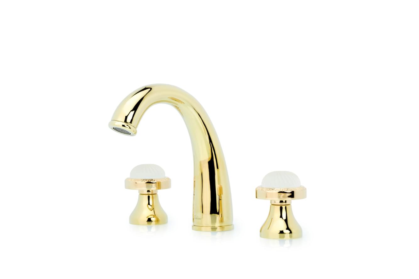 Плитка Boheme Satine Смеситель SATINE для раковины на 3 отверстия золото  поверхность глянец