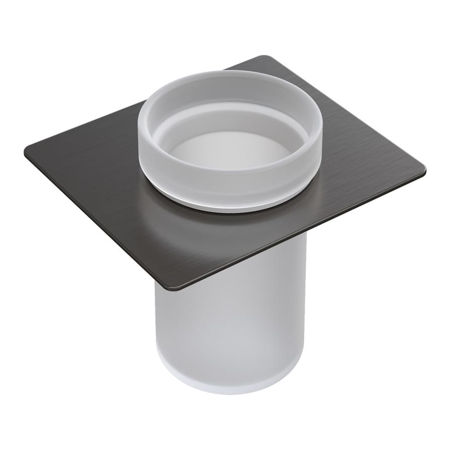 Плитка Boheme Space Стакан для полки SPACE оружейная сталь брашированная  поверхность брашированная