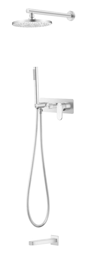 Плитка Boheme Spectre Душевая система SPECTRE встроенная со смесителем с изливом белый матовый  поверхность матовая