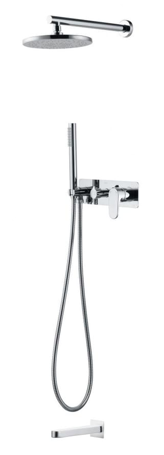 Плитка Boheme Spectre Душевая система SPECTRE встроенная со смесителем с изливом хром  поверхность глянец