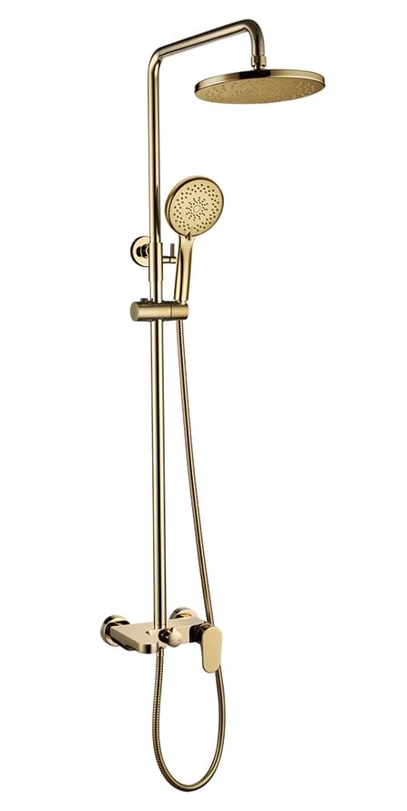 Плитка Boheme Spectre Душевая система SPECTRE со смесителем золото  поверхность глянец