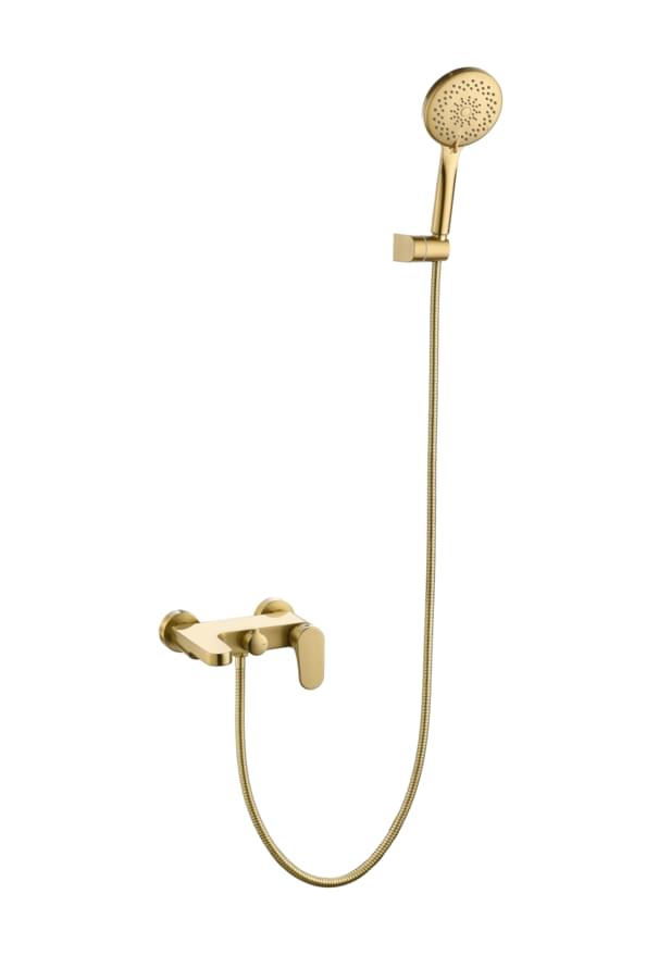 Плитка Boheme Spectre Смеситель SPECTRE для ванны с лейкой золото брашированное  поверхность брашированная