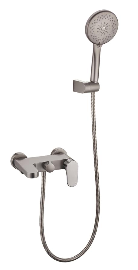 Плитка Boheme Spectre Смеситель SPECTRE для ванны с лейкой никель  поверхность брашированная