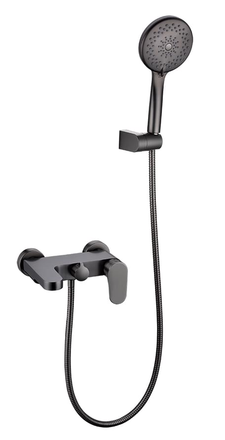 Плитка Boheme Spectre Смеситель SPECTRE для ванны с лейкой оружейная сталь  поверхность брашированная