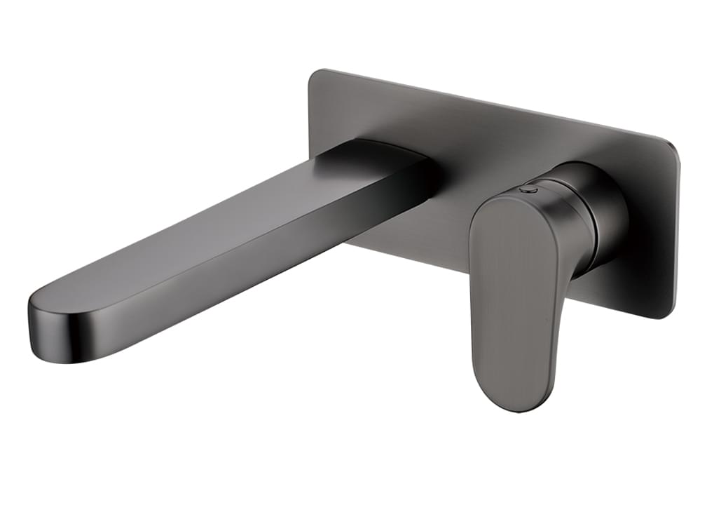 Плитка Boheme Spectre Смеситель SPECTRE для раковины настенный с внутренней частью оружейная сталь  поверхность брашированная