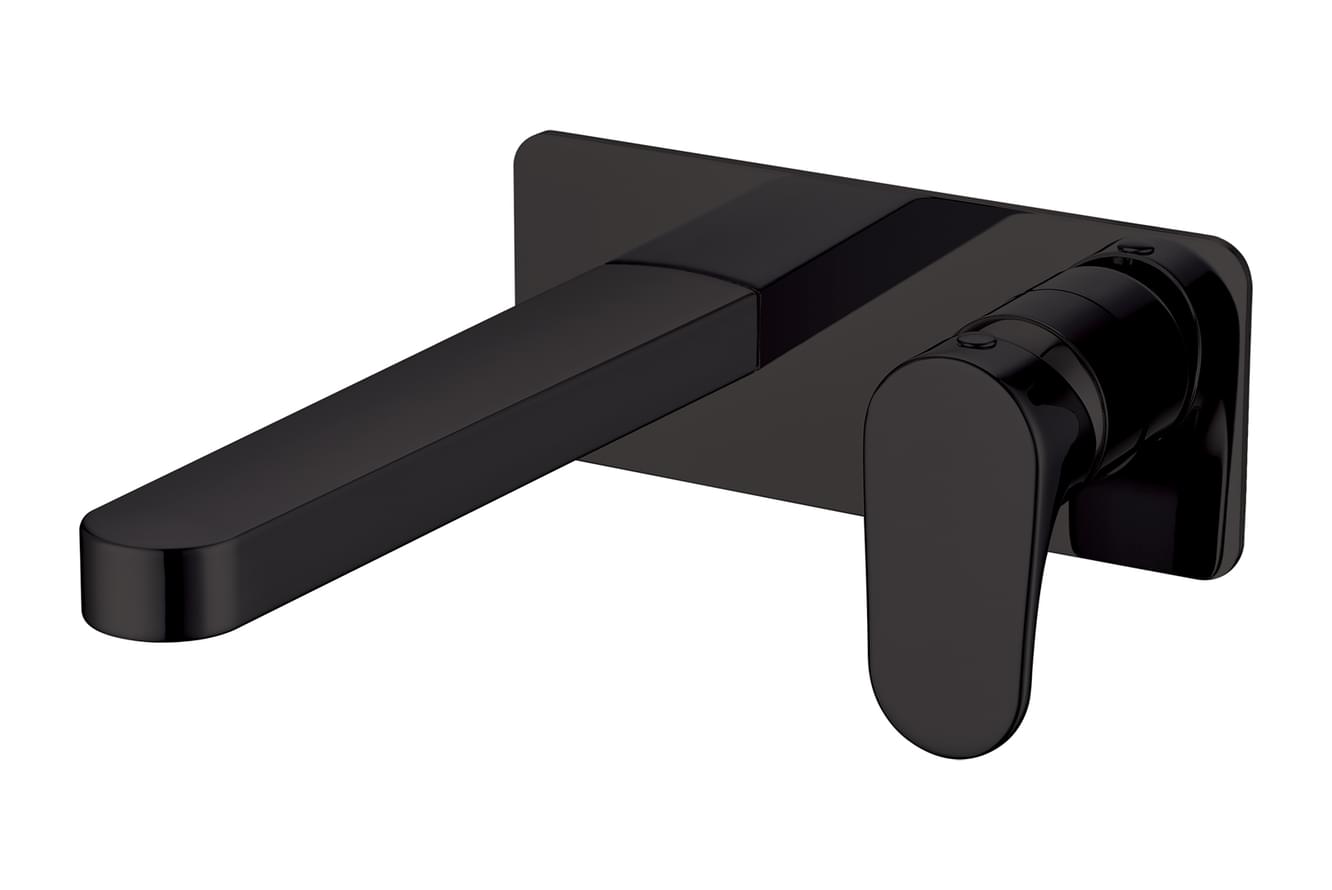 Плитка Boheme Spectre Смеситель SPECTRE для раковины настенный с внутренней частью черный матовый  поверхность матовая