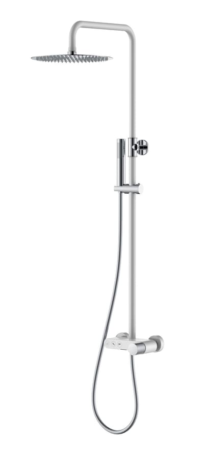 Плитка Boheme Stick Душевая система STICK TOUCH со смесителем белый/хром  поверхность глянец