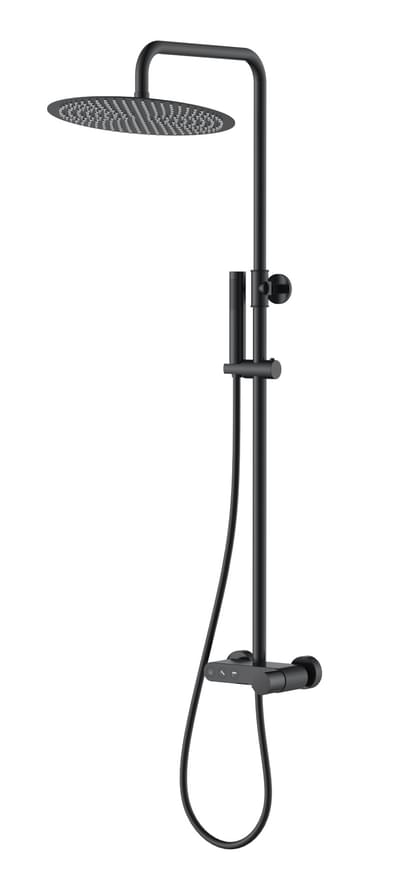 Плитка Boheme Stick Душевая система STICK TOUCH со смесителем черный матовый  поверхность матовая