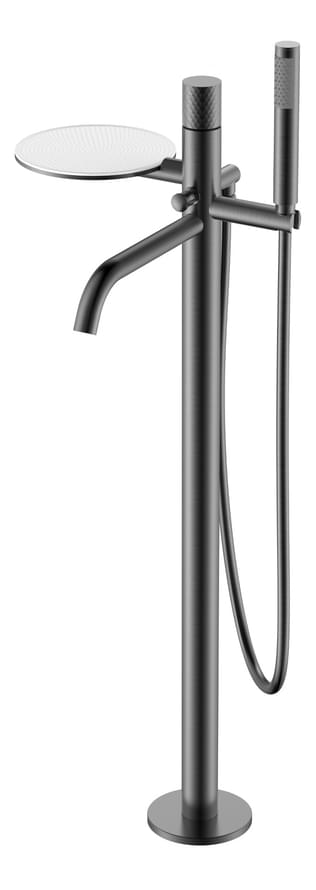 Плитка Boheme Stick Смеситель STICK DIAMOND для ванны напольный с лейкой оружейная сталь брашированная  поверхность брашированная