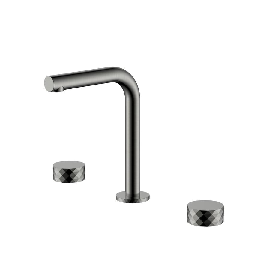 Плитка Boheme Stick Смеситель STICK DIAMOND для раковины на 3 отверстия оружейная сталь брашированная  поверхность брашированная