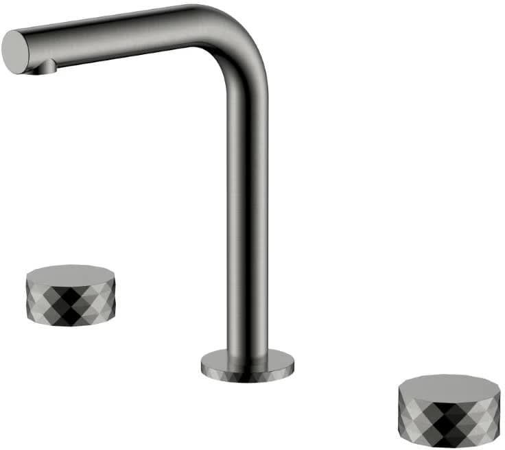 Плитка Boheme Stick Смеситель STICK DIAMOND для раковины на 3 отверстия оружейная сталь  поверхность глянец