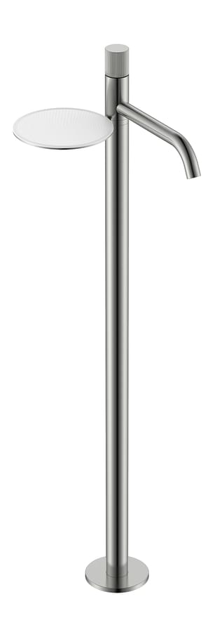 Плитка Boheme Stick Смеситель STICK LINEA для раковины напольный никель  поверхность брашированная