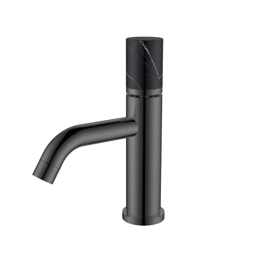 Плитка Boheme Stick Смеситель STICK MRAMOR BLACK для раковины оружейная сталь  поверхность глянец