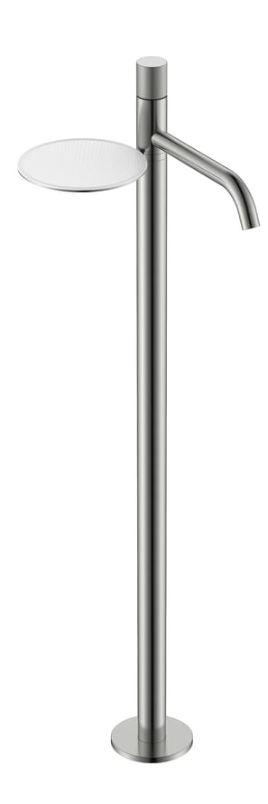 Плитка Boheme Stick Смеситель STICK SPIRALE для раковины напольный никель  поверхность брашированная