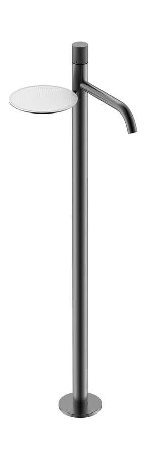 Плитка Boheme Stick Смеситель STICK SPIRALE для раковины напольный оружейная сталь брашированная  поверхность брашированная