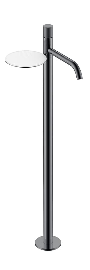 Плитка Boheme Stick Смеситель STICK SPIRALE для раковины напольный оружейная сталь  поверхность глянец