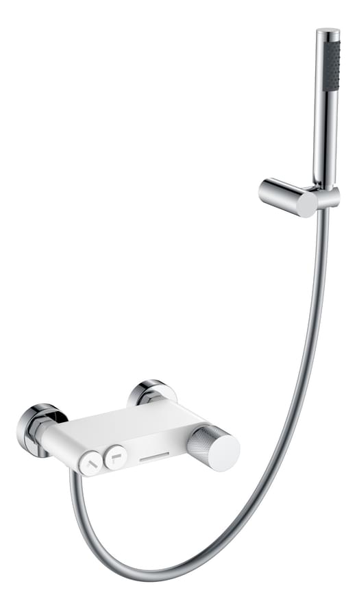 Плитка Boheme Stick Смеситель STICK TOUCH для ванны с лейкой белый/хром  поверхность глянец