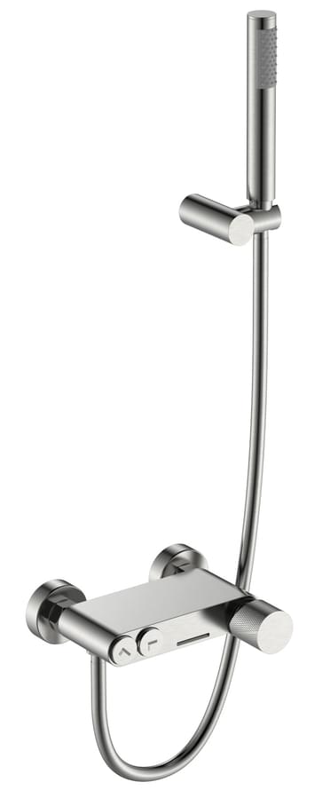 Плитка Boheme Stick Смеситель STICK TOUCH для ванны с лейкой никель  поверхность брашированная