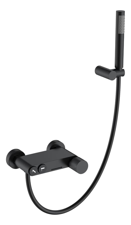 Плитка Boheme Stick Смеситель STICK TOUCH для ванны с лейкой черный матовый  поверхность матовая