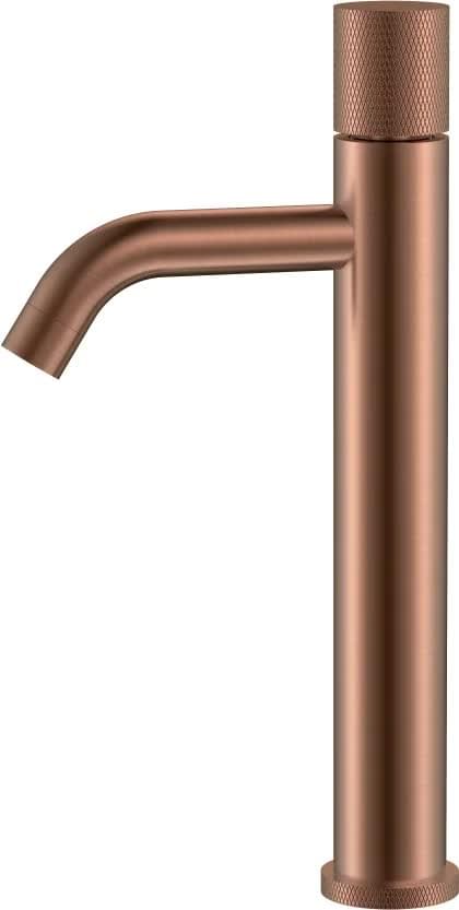 Плитка Boheme Stick Смеситель STICK TOUCH для раковины высокий медь  поверхность брашированная