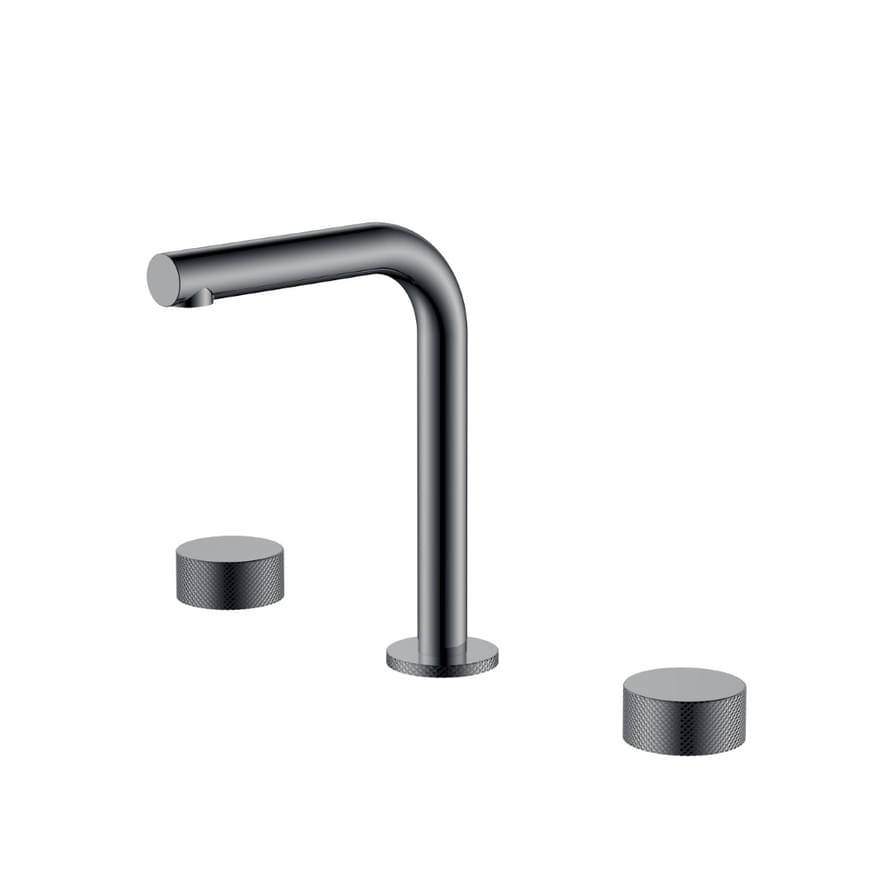 Плитка Boheme Stick Смеситель STICK TOUCH для раковины на 3 отверстия оружейная сталь  поверхность глянец