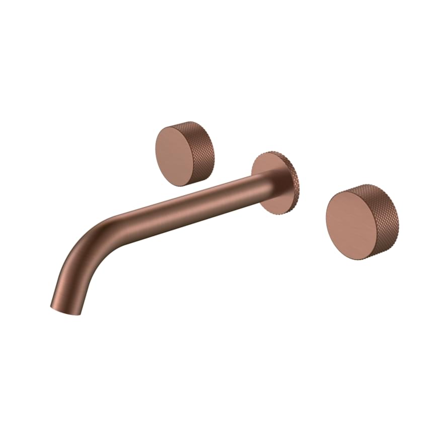 Плитка Boheme Stick Смеситель STICK TOUCH для раковины настенный на 3 отверстия с внутренней частью бронза  поверхность брашированная