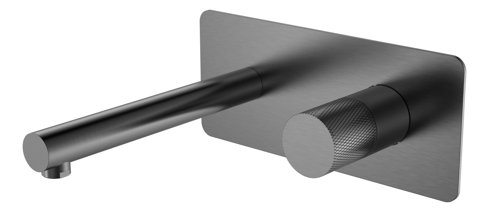 Плитка Boheme Stick Смеситель STICK TOUCH для раковины настенный с внутренней частью оружейная сталь брашированная  поверхность брашированная