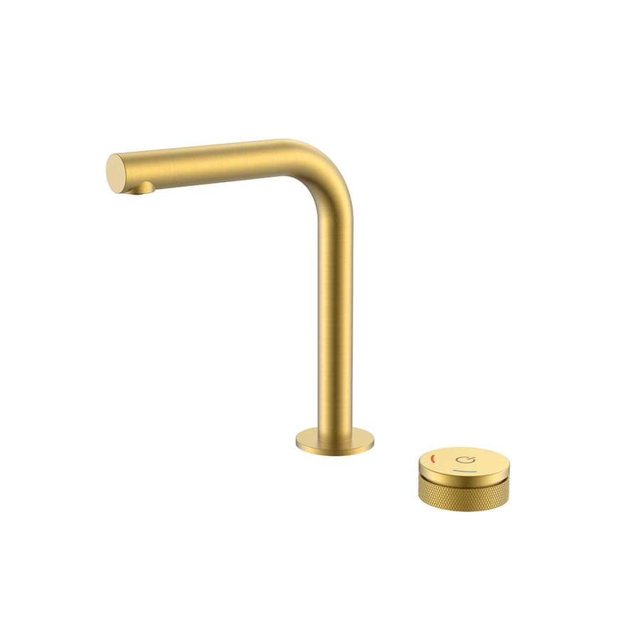 Плитка Boheme Tech Смеситель TECH для раковины автоматический золото брашированное  поверхность брашированная