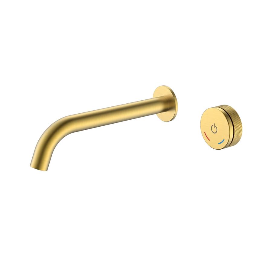 Плитка Boheme Tech Смеситель TECH для раковины автоматический настенный золото брашированное  поверхность брашированная