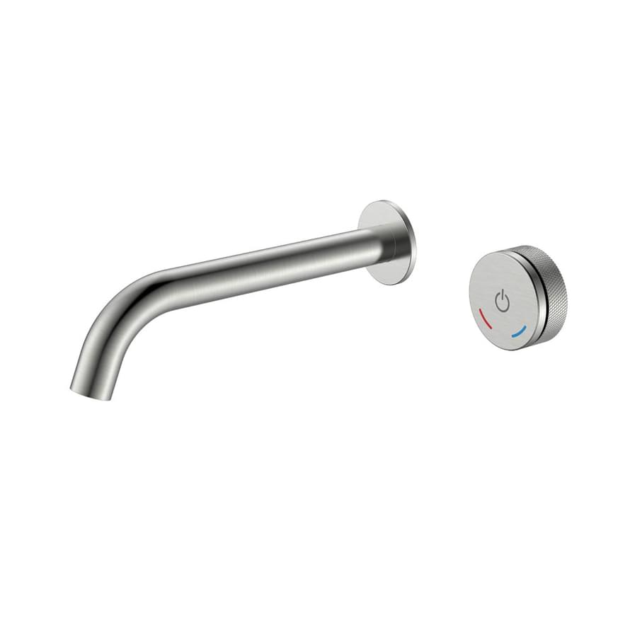 Плитка Boheme Tech Смеситель TECH для раковины автоматический настенный никель  поверхность брашированная