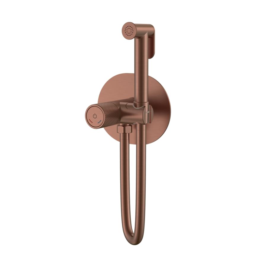 Плитка Boheme Tech Смеситель TECH с гигиеническим душем автоматический бронза  поверхность брашированная