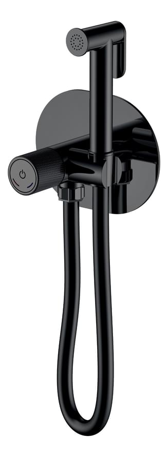 Плитка Boheme Tech Смеситель TECH с гигиеническим душем автоматический черный матовый  поверхность матовая