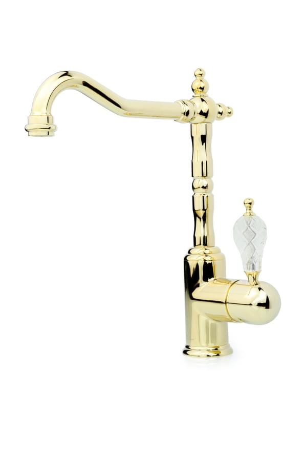 Плитка Boheme Tradizionale Смеситель TRADIZIONALE CRYSTAL для кухни золото  поверхность глянец
