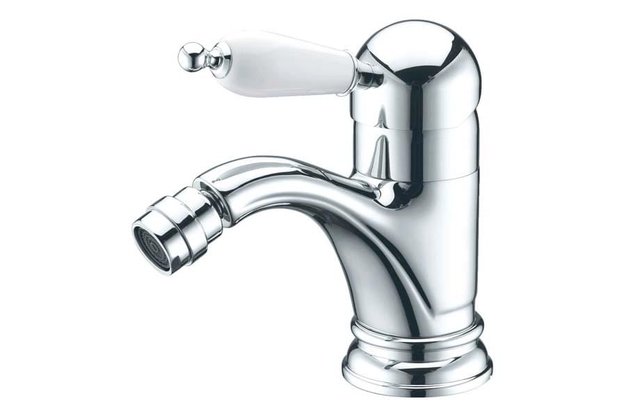 Плитка Boheme Tradizionale Смеситель TRADIZIONALE для биде с керамической ручкой хром/белый  поверхность глянец