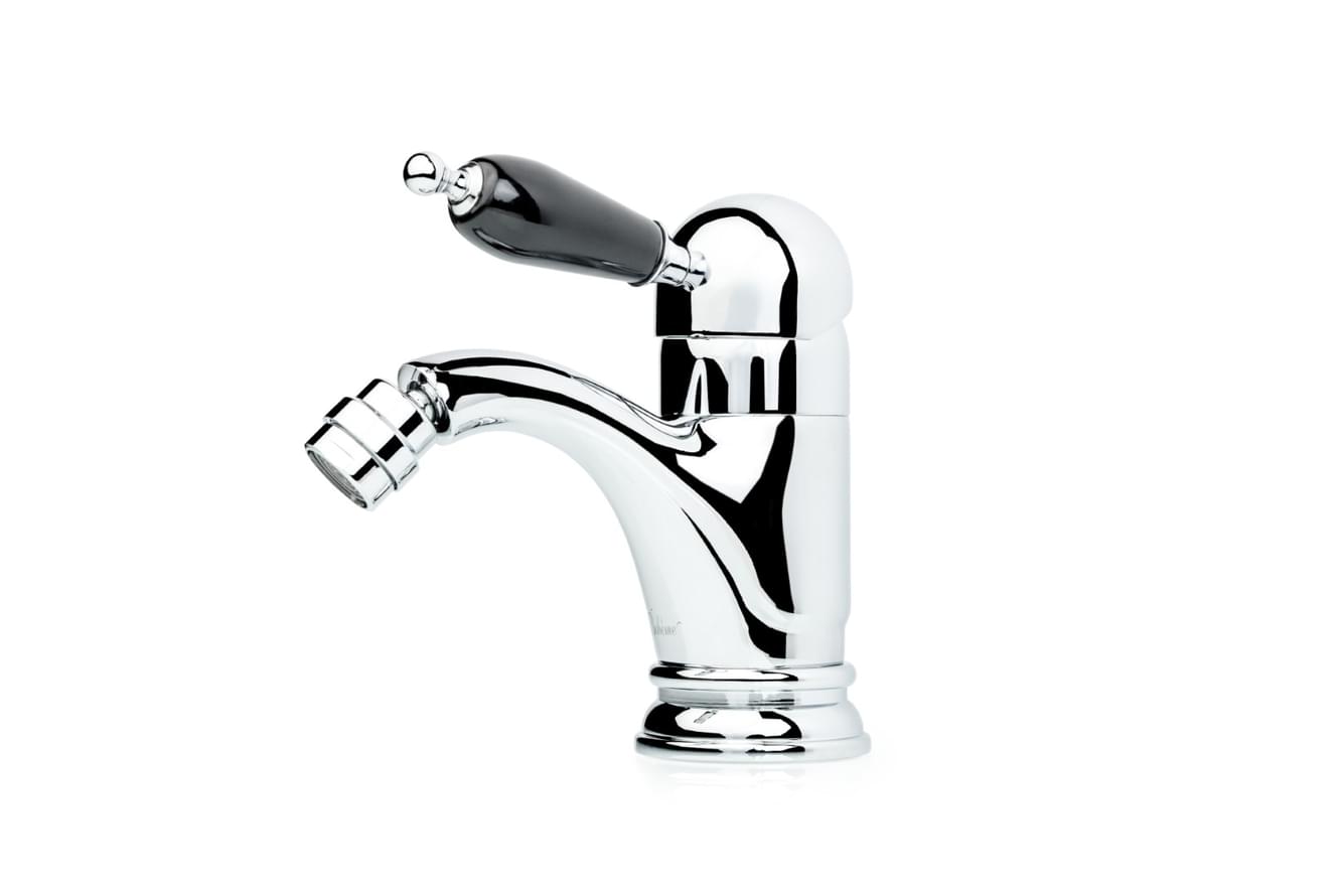 Плитка Boheme Tradizionale Смеситель TRADIZIONALE для биде с керамической ручкой хром/черный  поверхность глянец