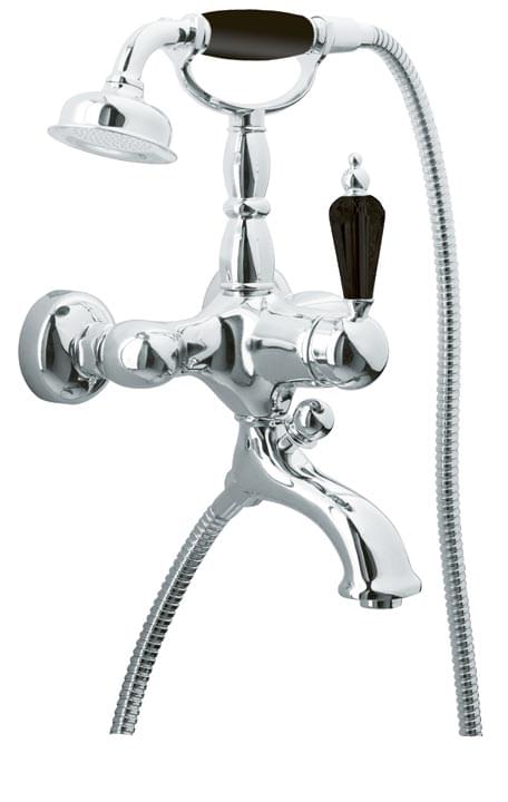 Плитка Boheme Tradizionale Смеситель TRADIZIONALE для ванны хром/черный  поверхность глянец