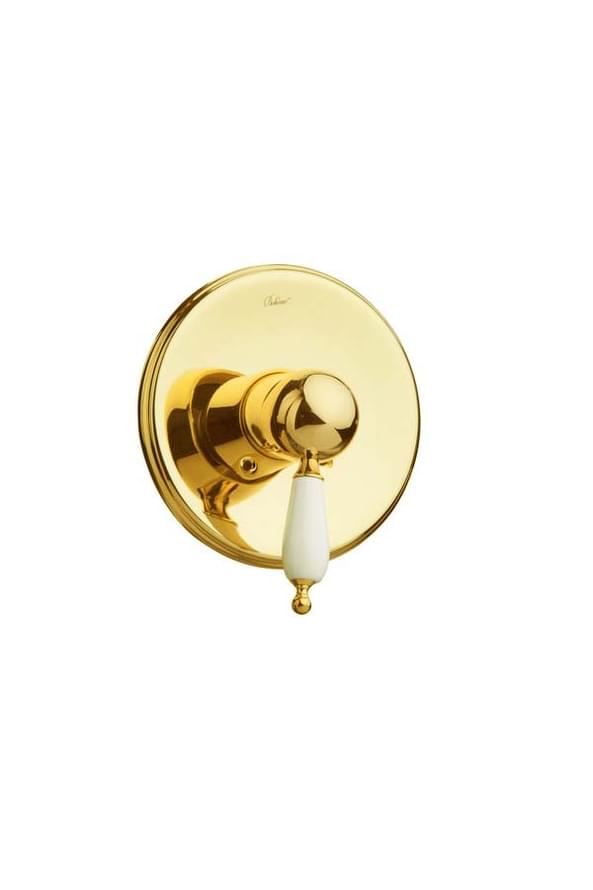 Плитка Boheme Tradizionale Смеситель TRADIZIONALE для душа встроенный с керамической ручкой золото/белый  поверхность глянец