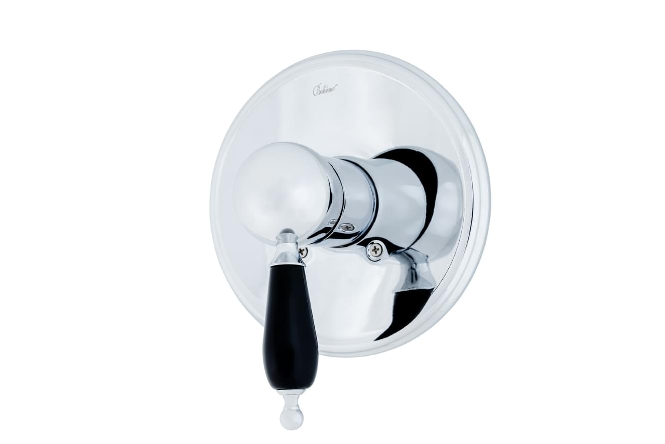Плитка Boheme Tradizionale Смеситель TRADIZIONALE для душа встроенный с керамической ручкой хром/черный  поверхность глянец