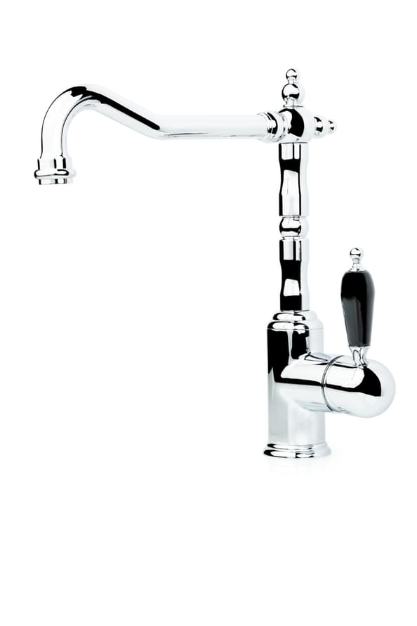 Плитка Boheme Tradizionale Смеситель TRADIZIONALE для кухни с керамической ручкой хром/черный  поверхность глянец