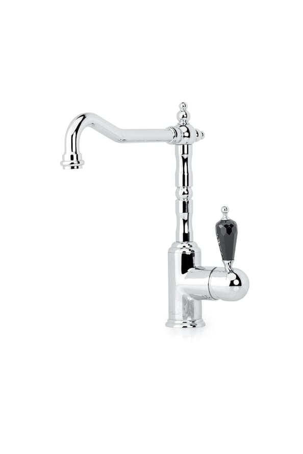 Плитка Boheme Tradizionale Смеситель TRADIZIONALE для кухни с ручкой SW хром/черный  поверхность глянец