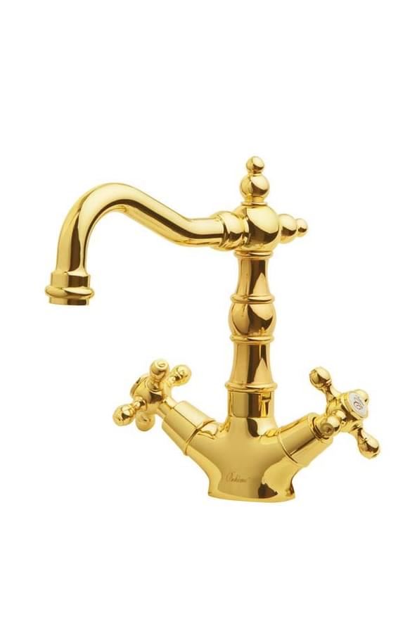 Плитка Boheme Tradizionale Смеситель TRADIZIONALE для раковины высокий золото  поверхность глянец
