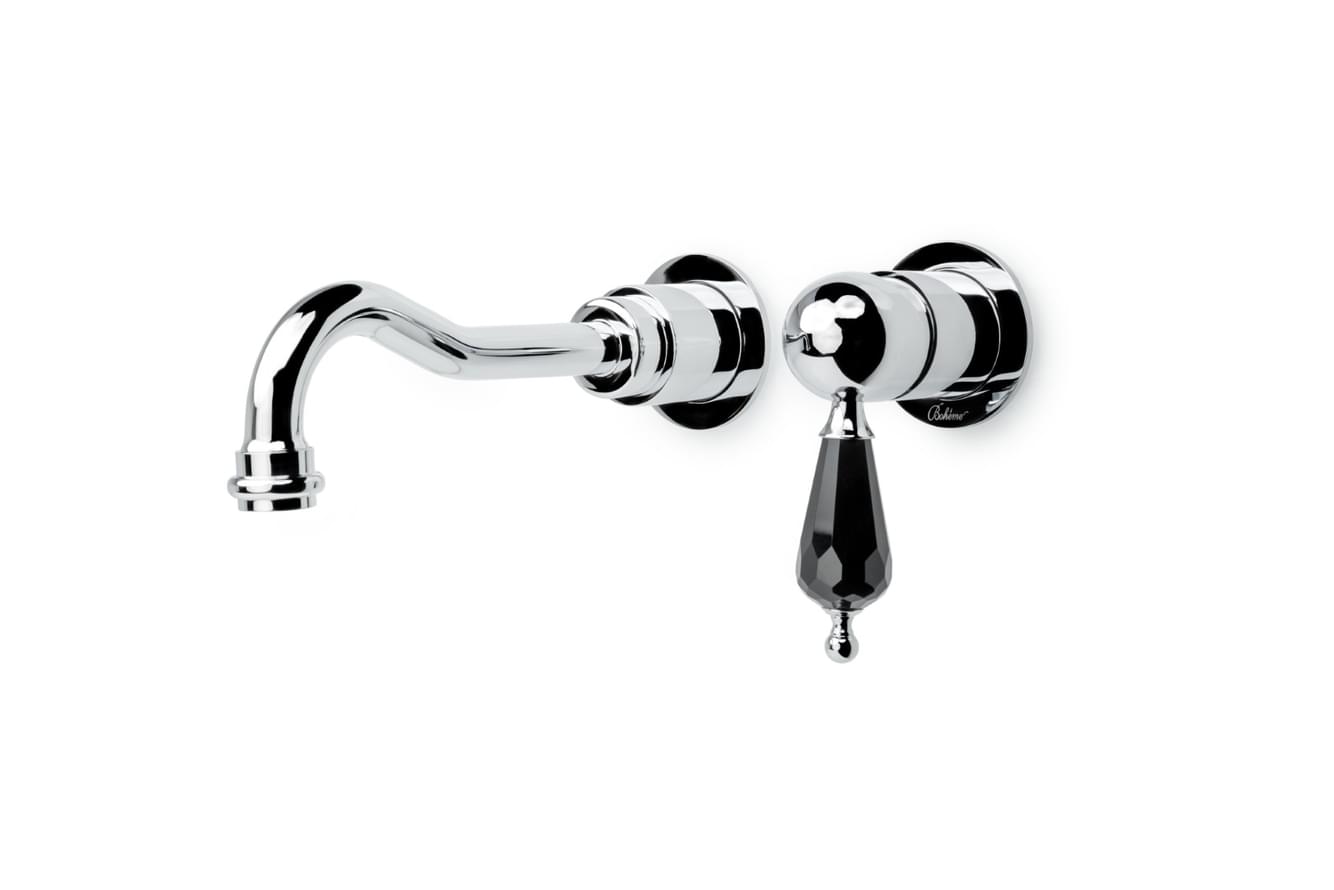 Плитка Boheme Tradizionale Смеситель TRADIZIONALE для раковины настенный хром/черный  поверхность глянец