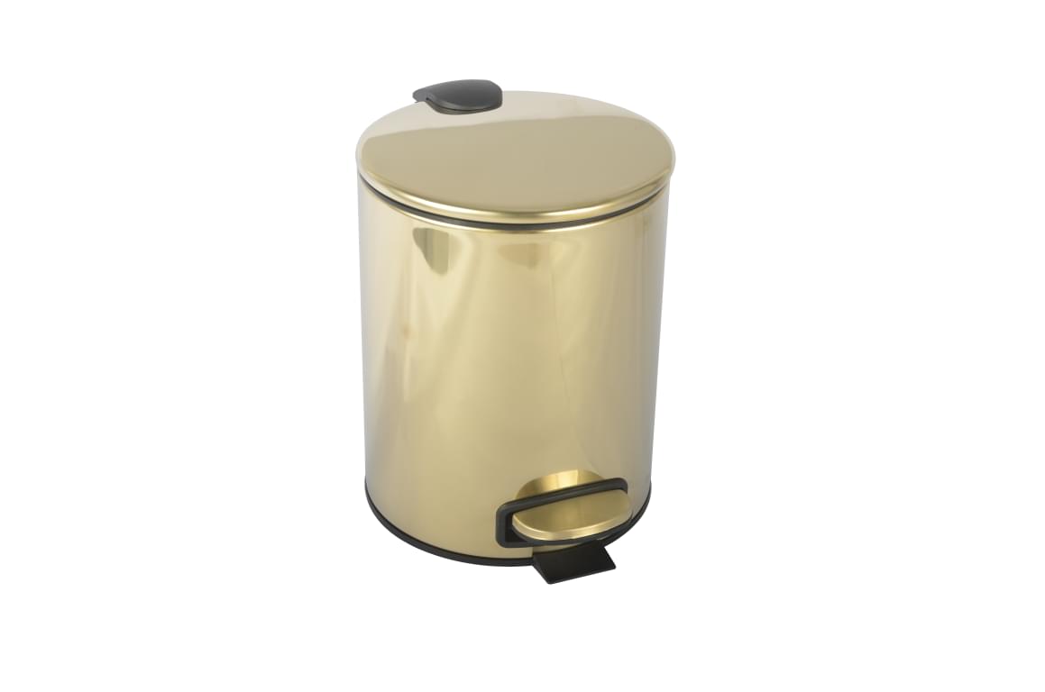 Плитка Boheme Uno Ведро UNO для мусора с педалью золото  поверхность глянец